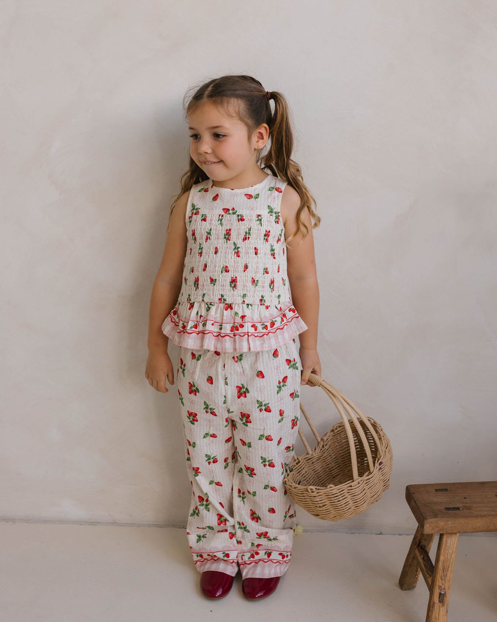 Poppy Top - Strawberries and Cream