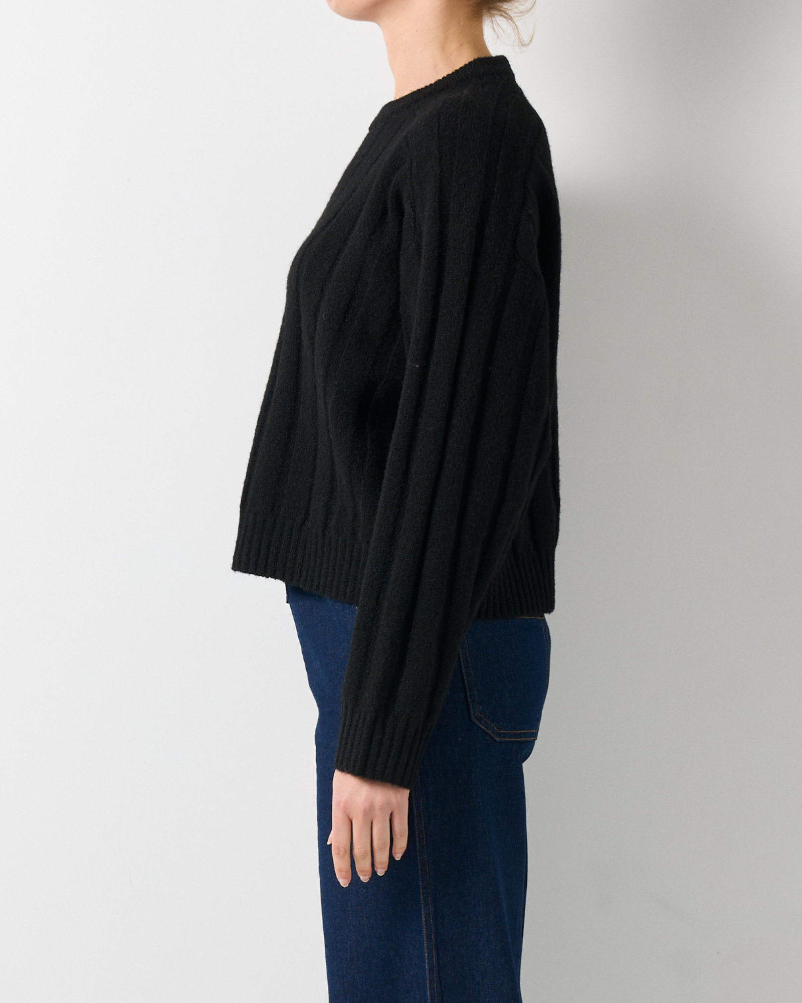 Seville Rib Jumper - Black