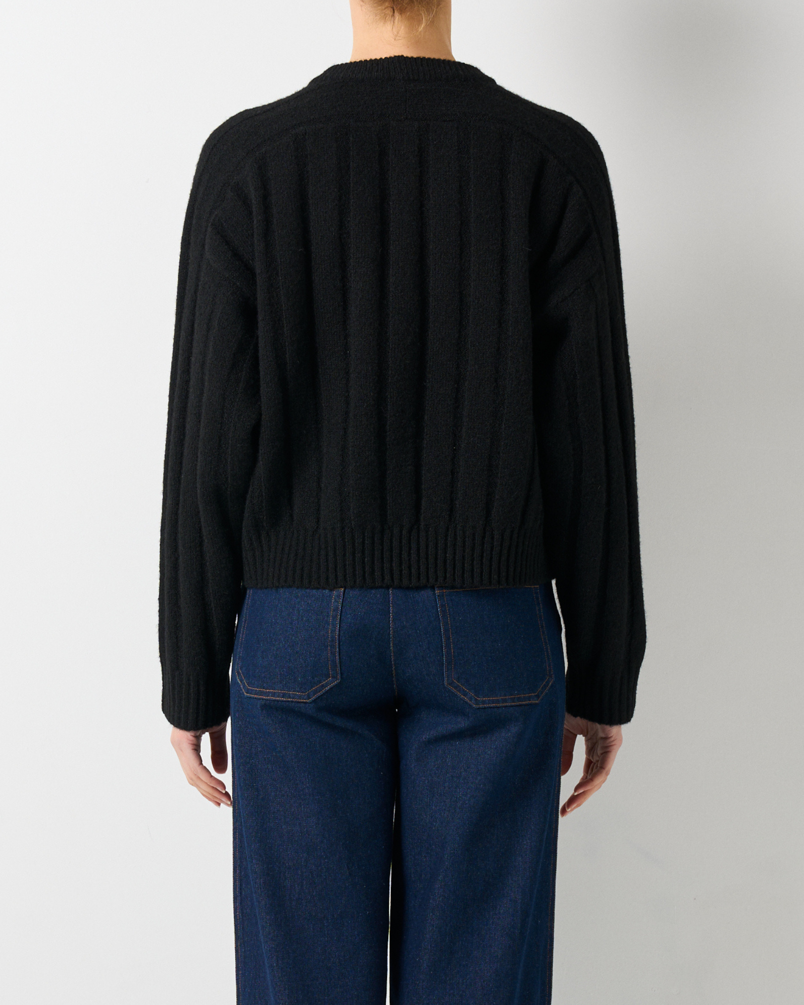 Seville Rib Jumper - Black
