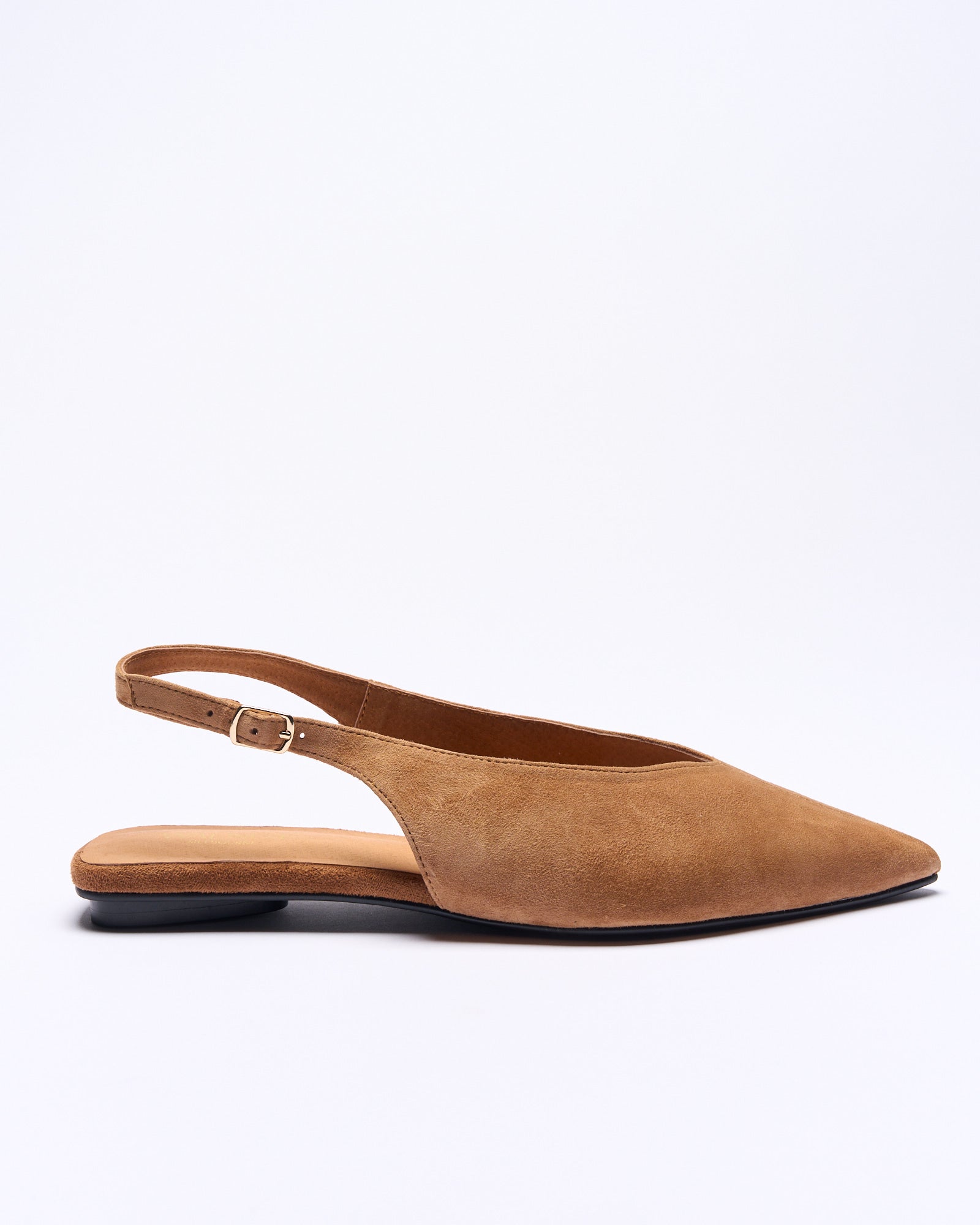 Sabine Leather Flat - Camel