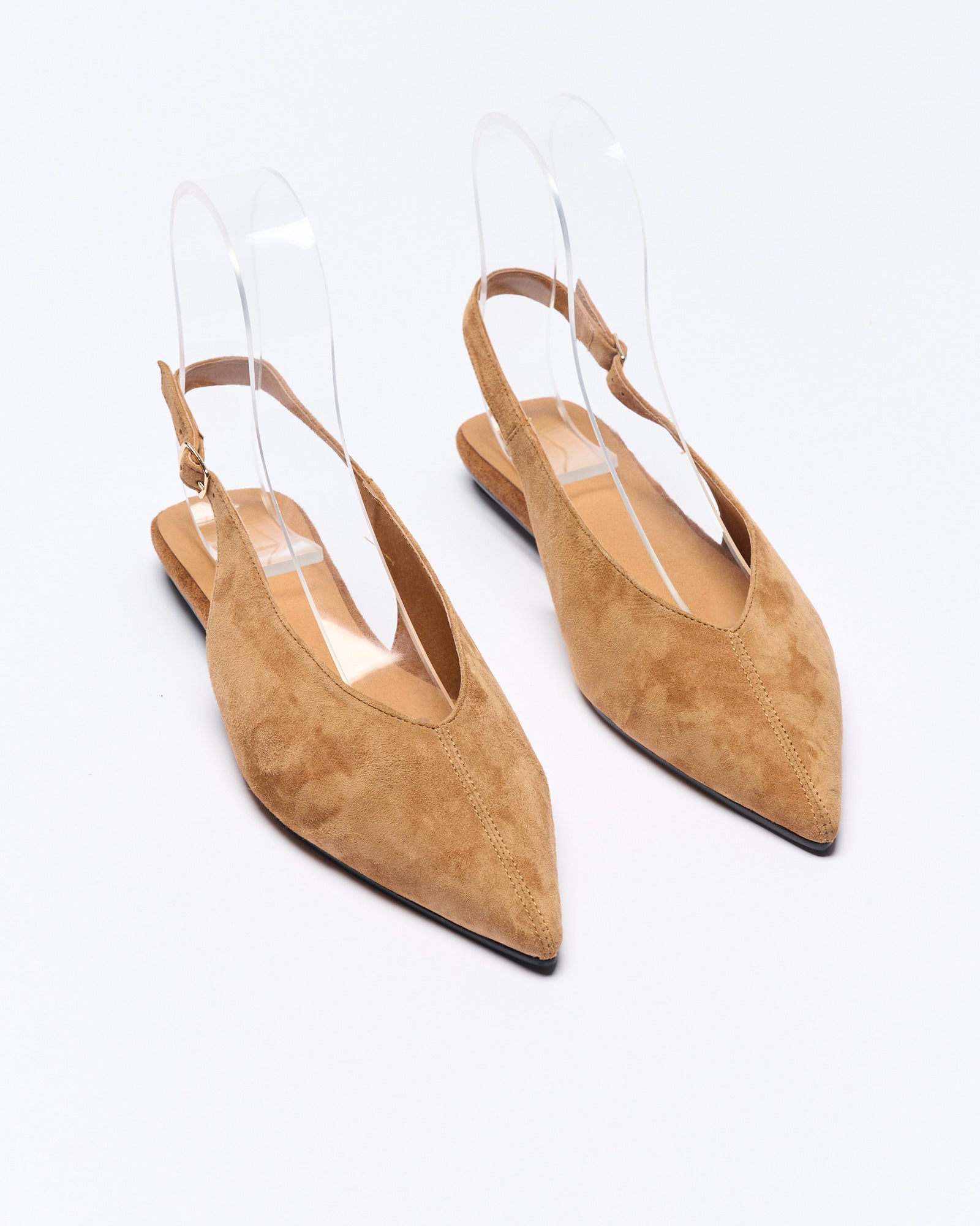 Sabine Leather Flat - Camel