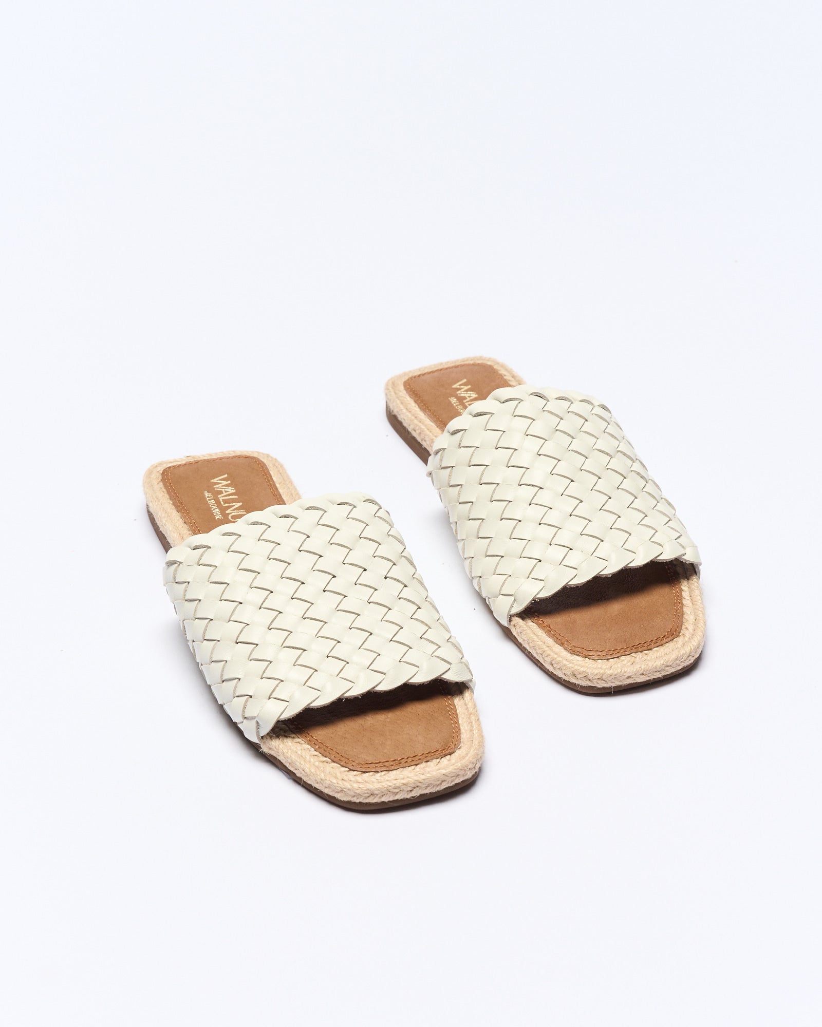 Harper Leather Slide - White