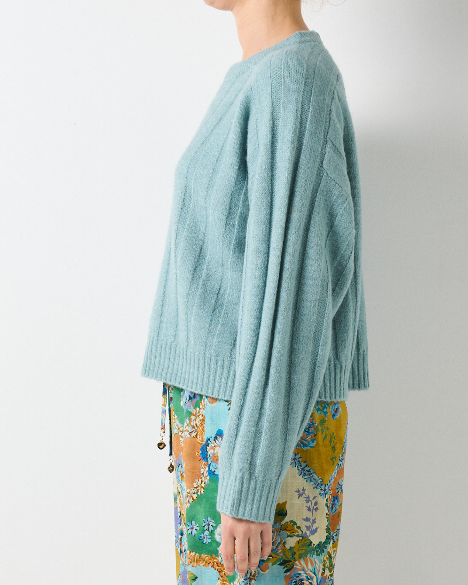 Seville Rib Jumper - Blue