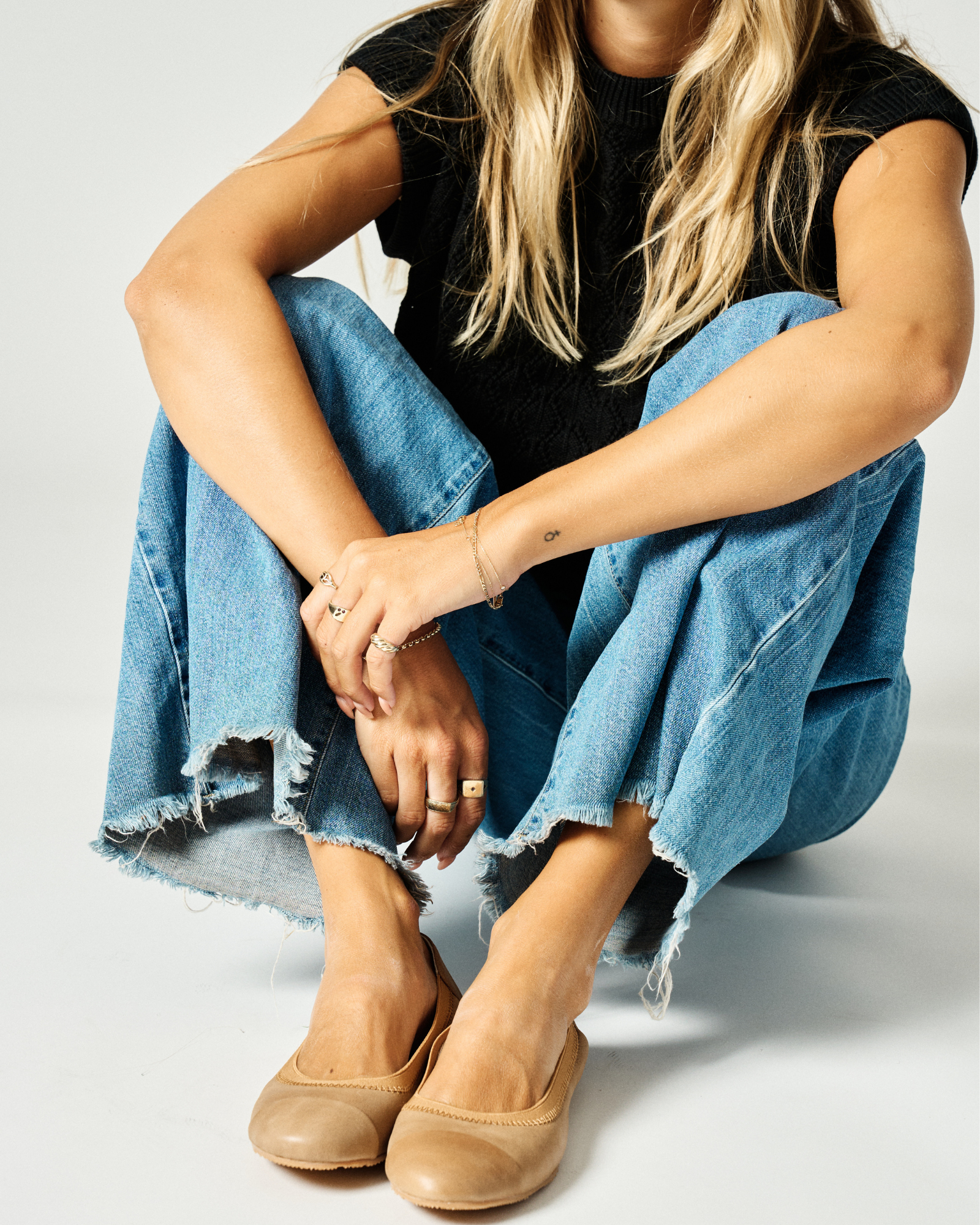 Ava Leather Ballet Flat - Tan