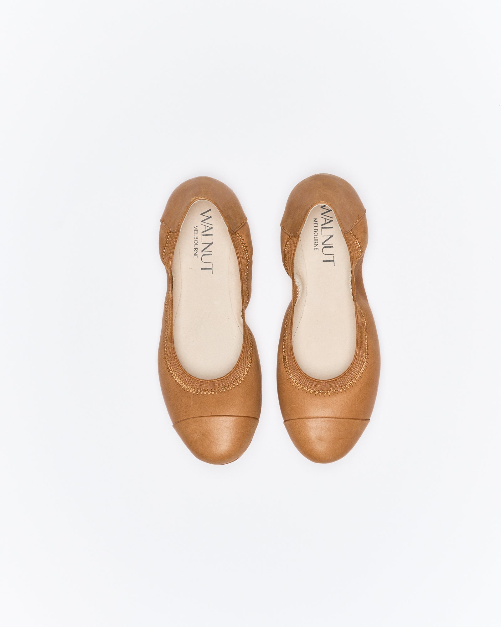 Ava Leather Ballet Flat - Tan