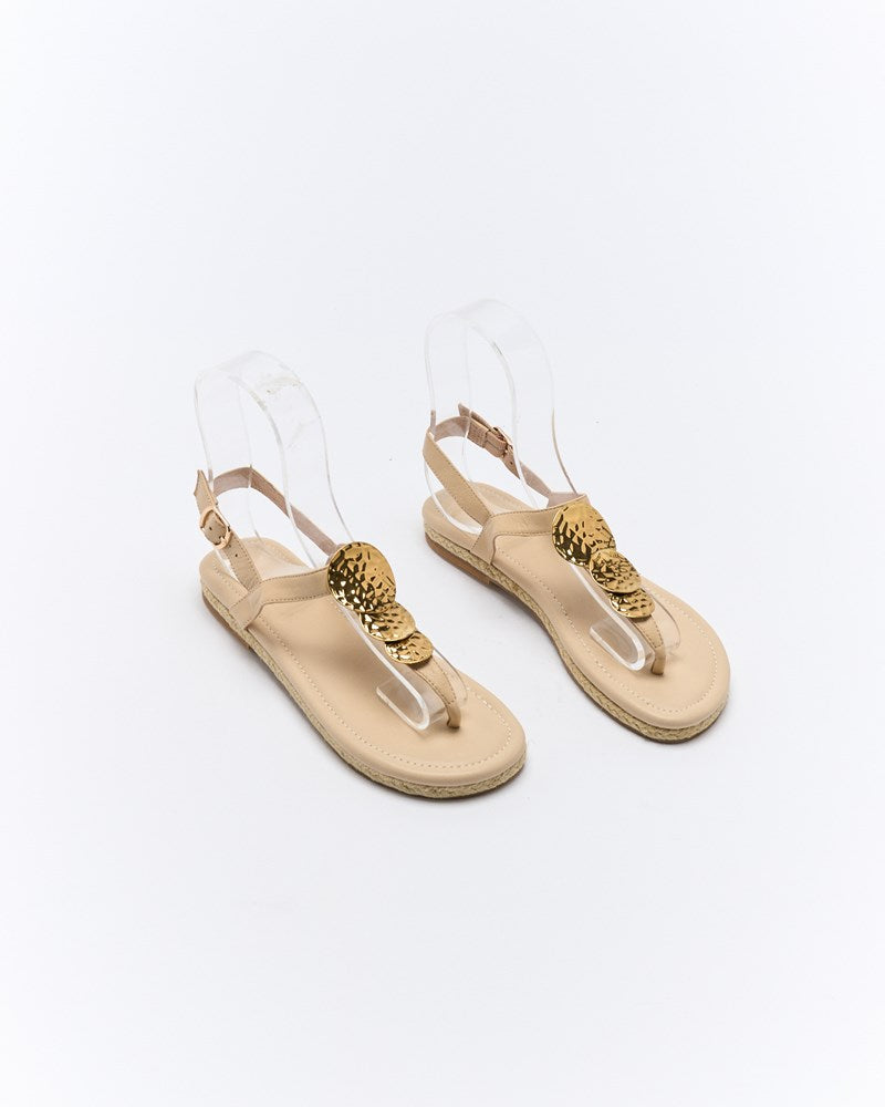 Ada Leather Sandal - Oat