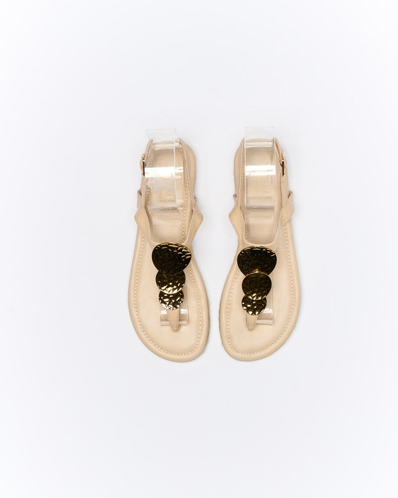 Ada Leather Sandal - Oat