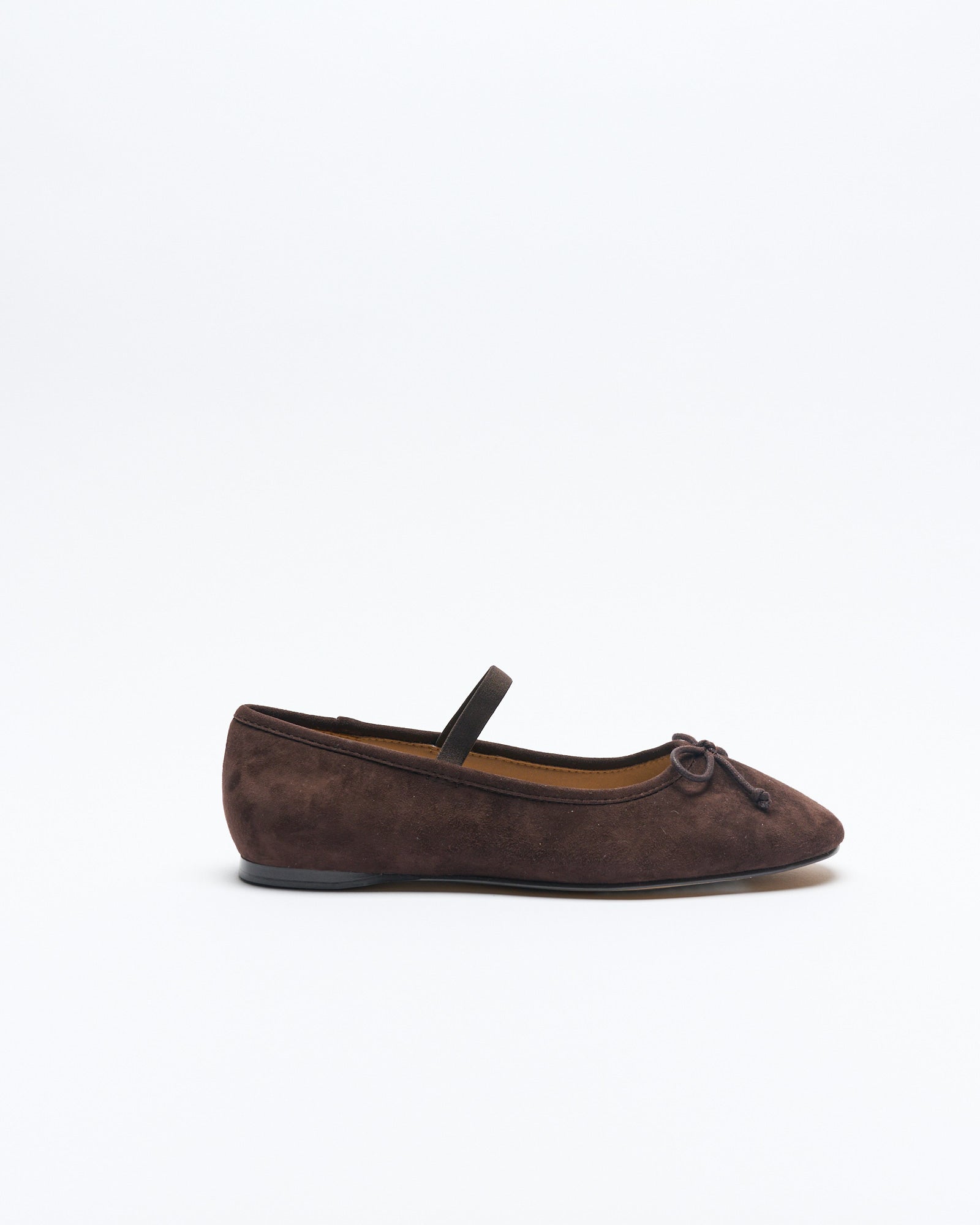 Alice Leather Ballet - Chocolate Suede