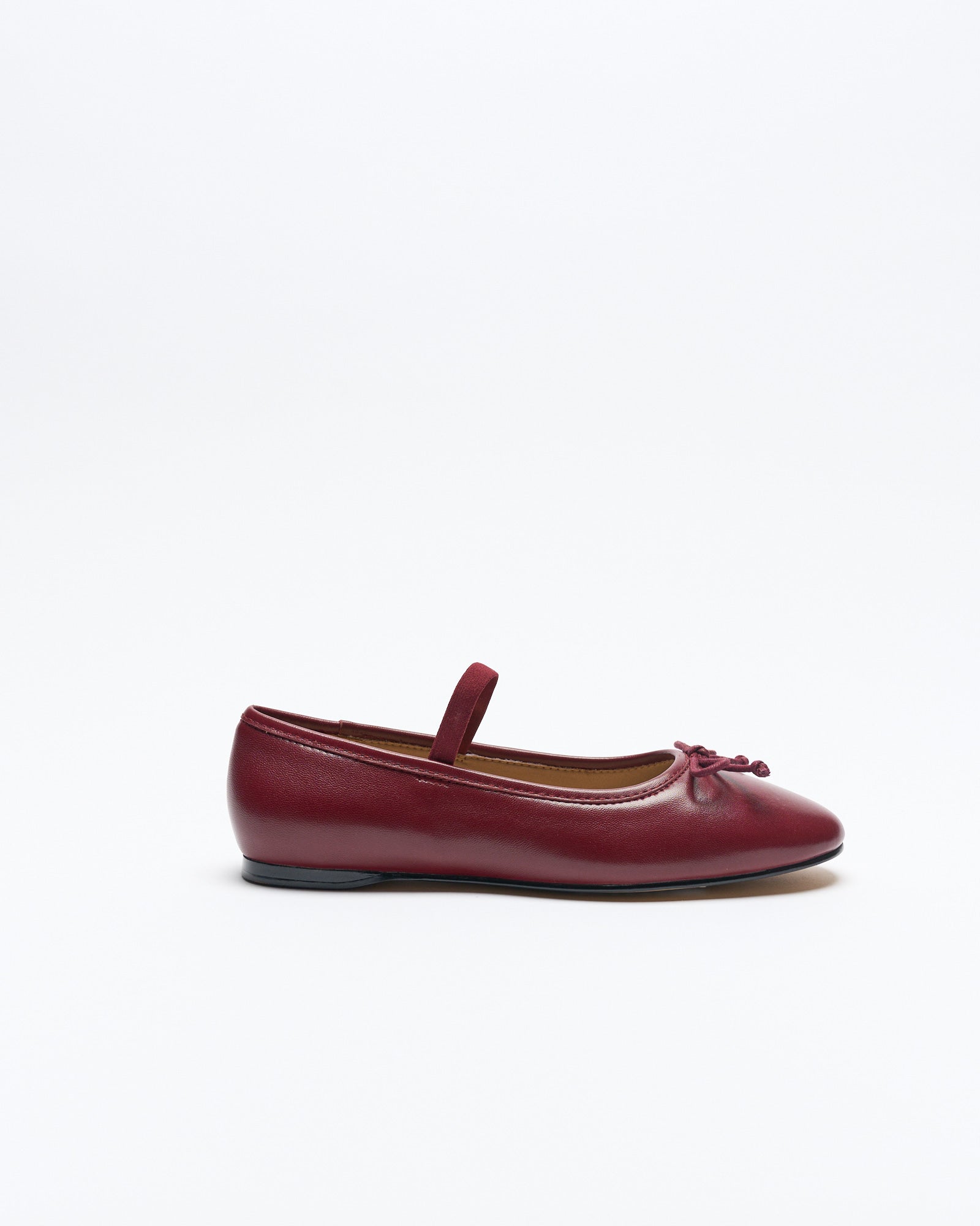 Alice Leather Ballet - Cherry