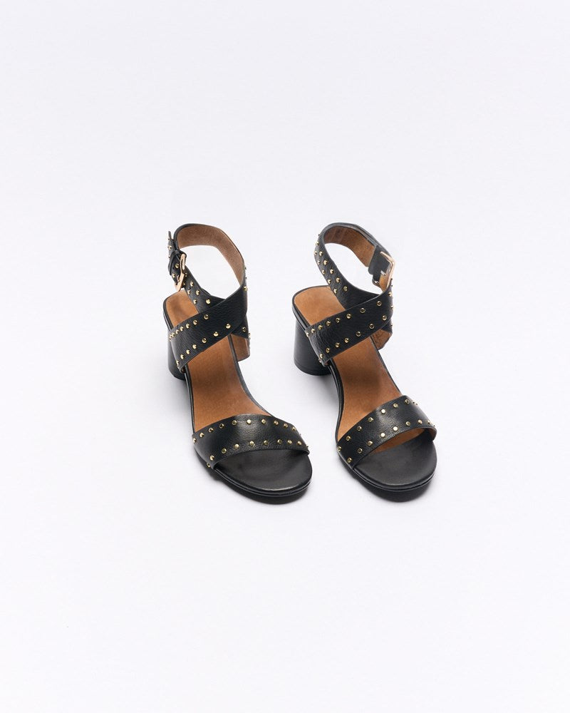 Ambrose Leather Heel - Black