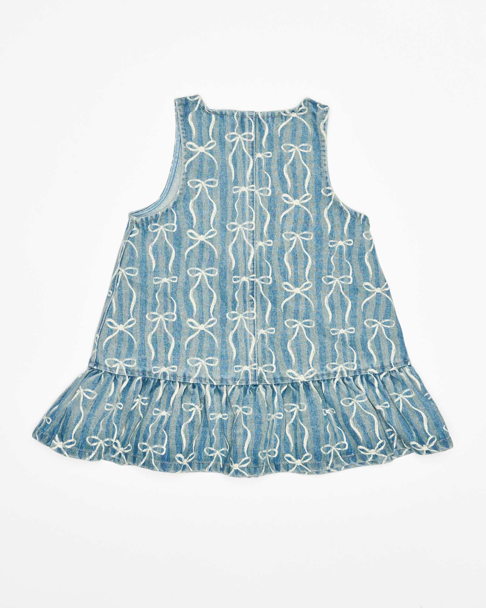 Arden Dress - Denim Bows