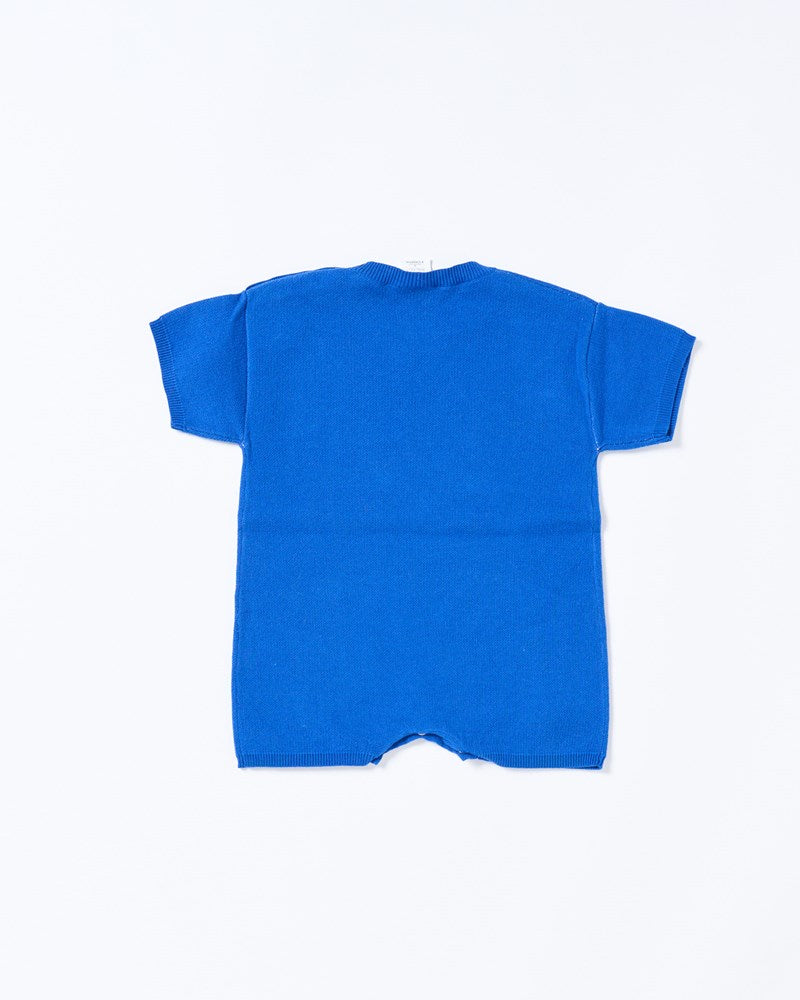 Arkley Knit Romper - Howdy Blue