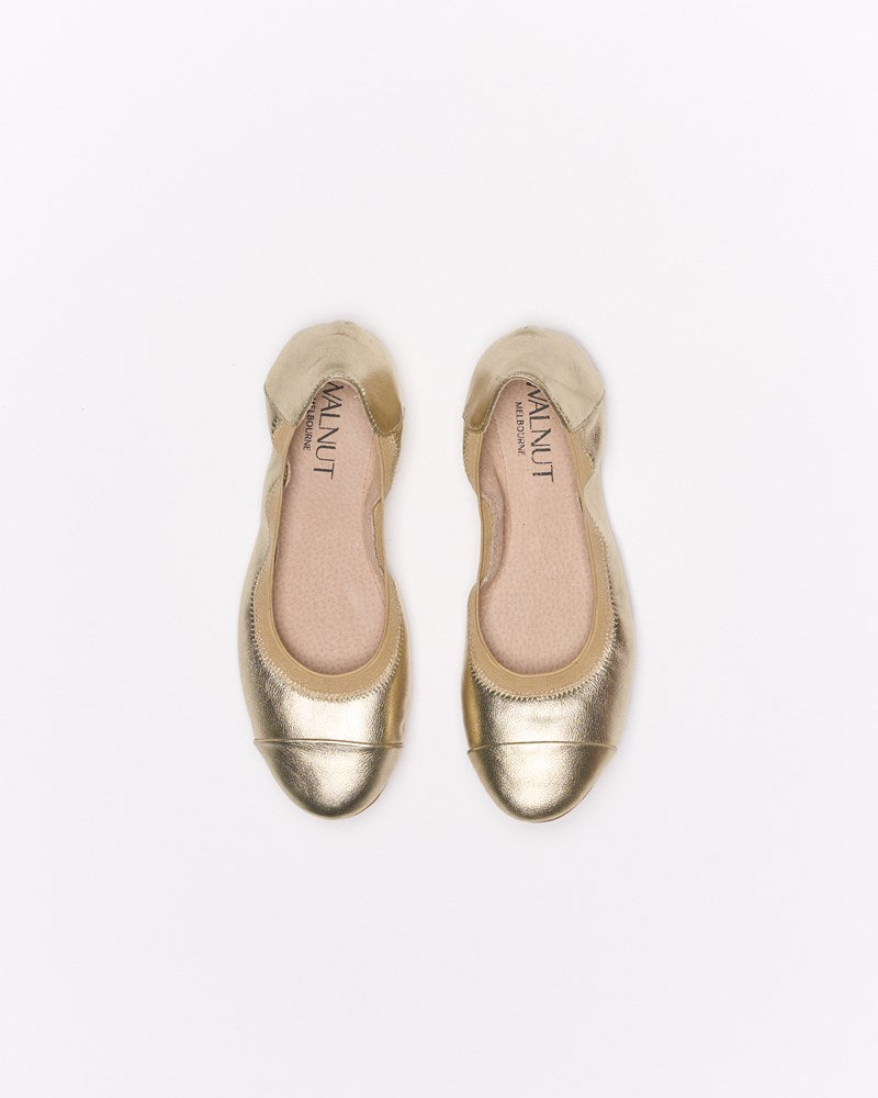 Ava Leather Ballet - Light Gold