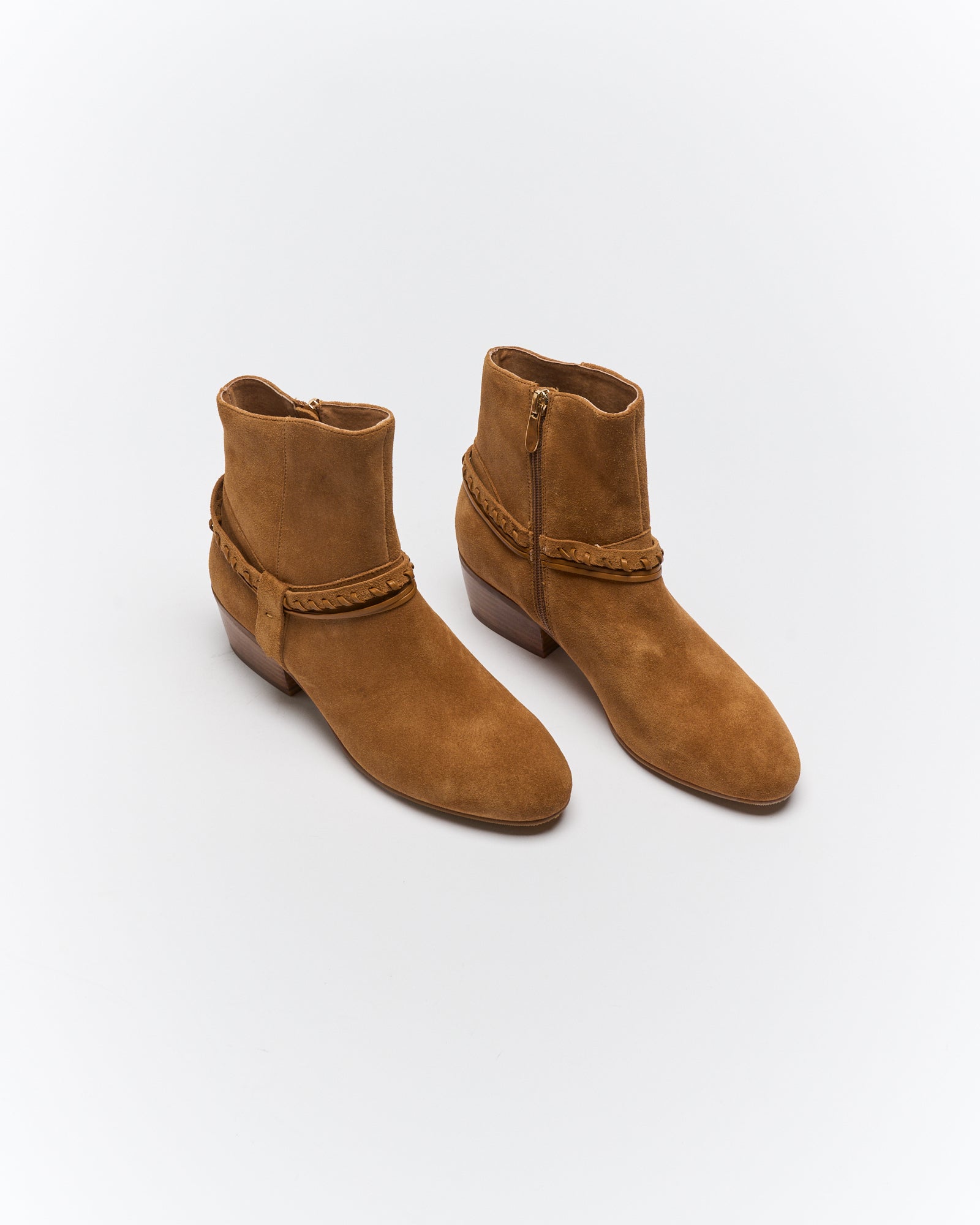 Beckham Leather Boot - Tan Suede