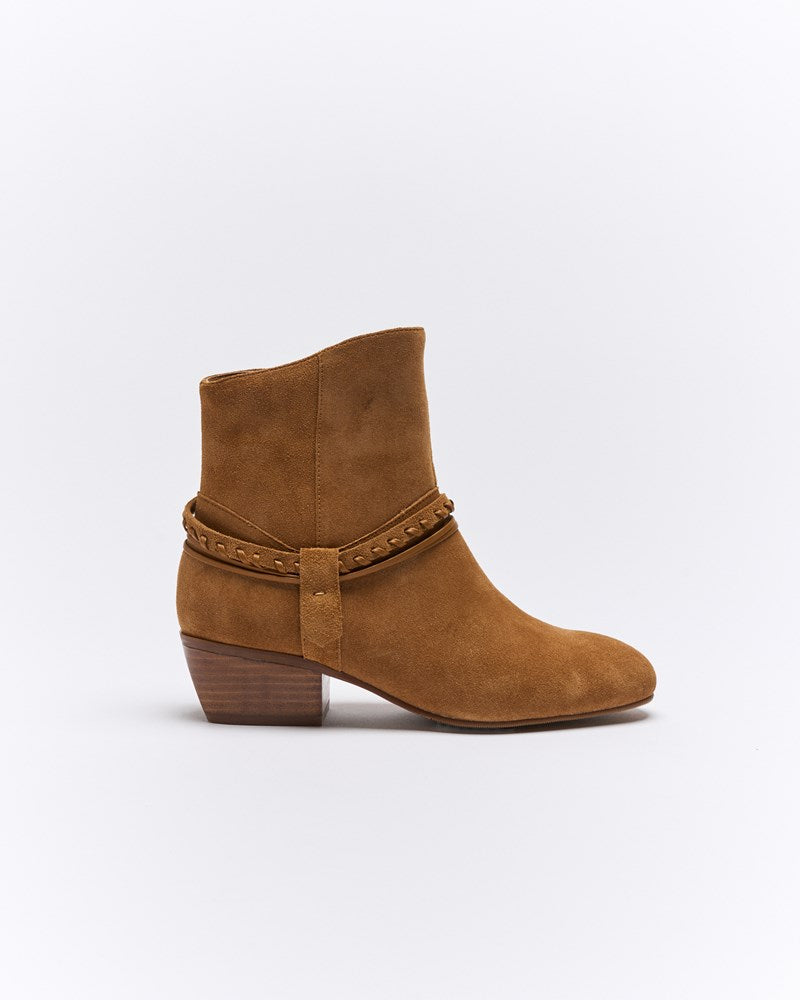 Beckham Leather Boot - Tan Suede