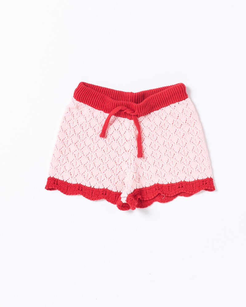 Bella Knit Short - Pink and Red