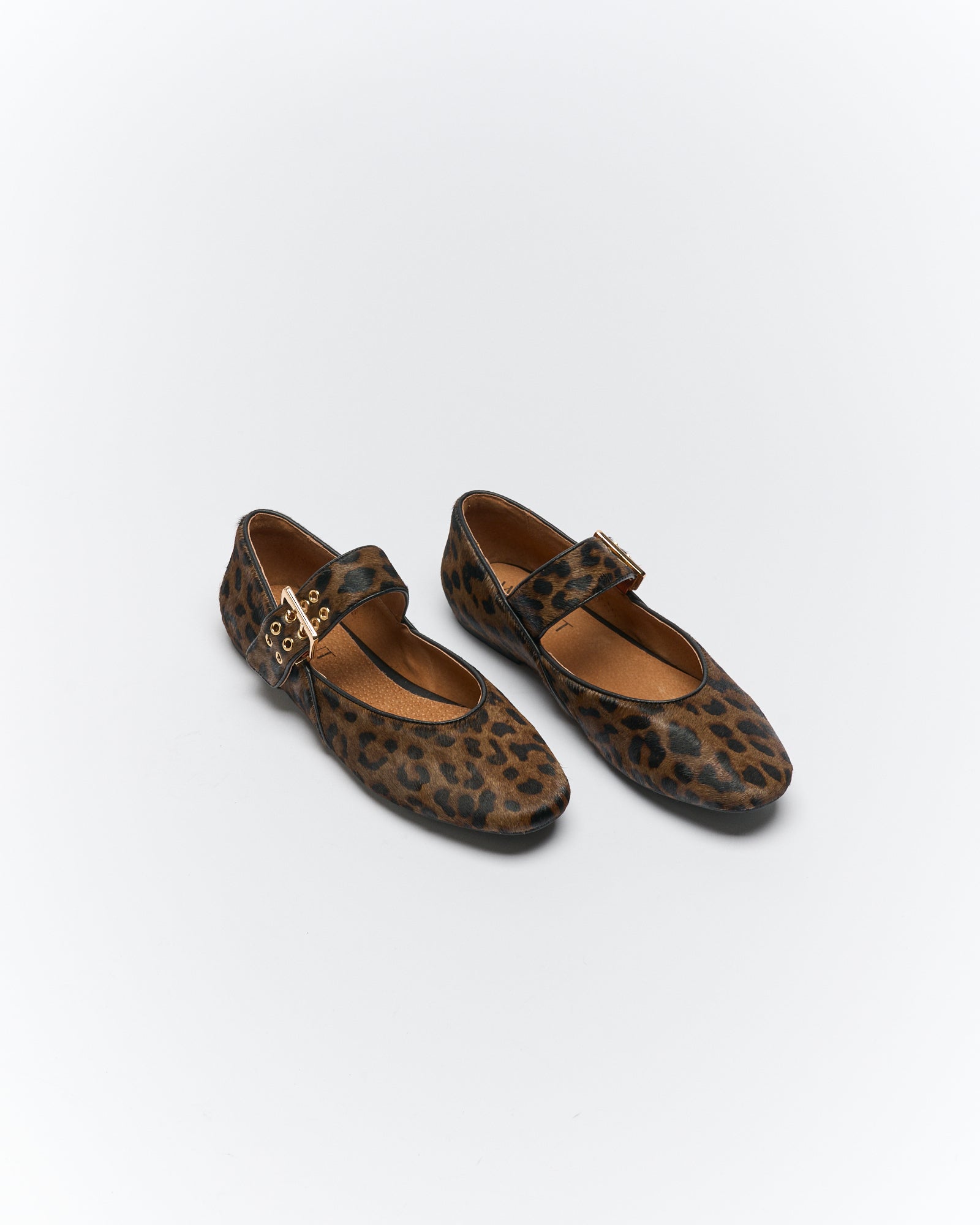 Blaise Leather Ballet - Choc Leopard
