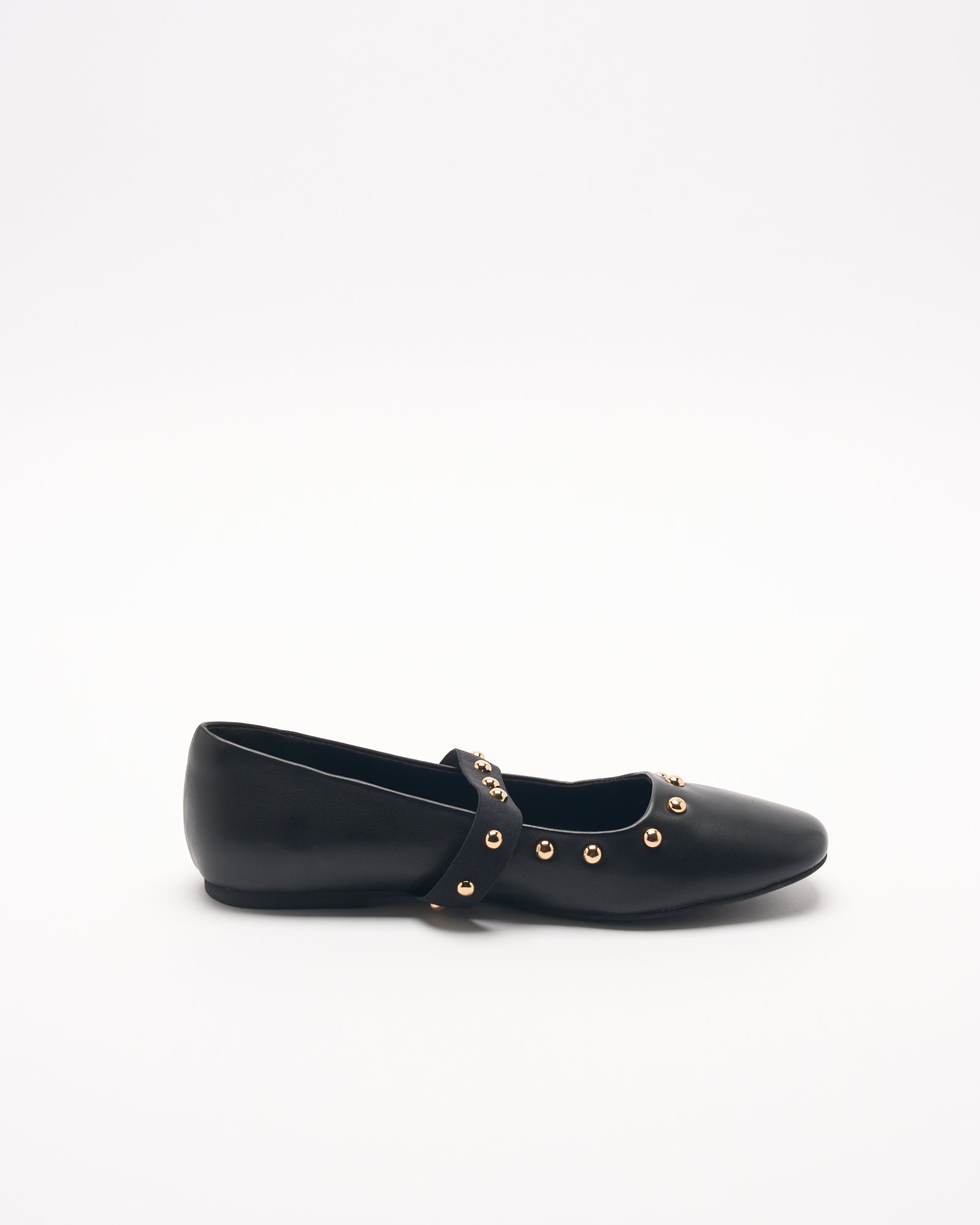 Blakely Leather Flat - Black