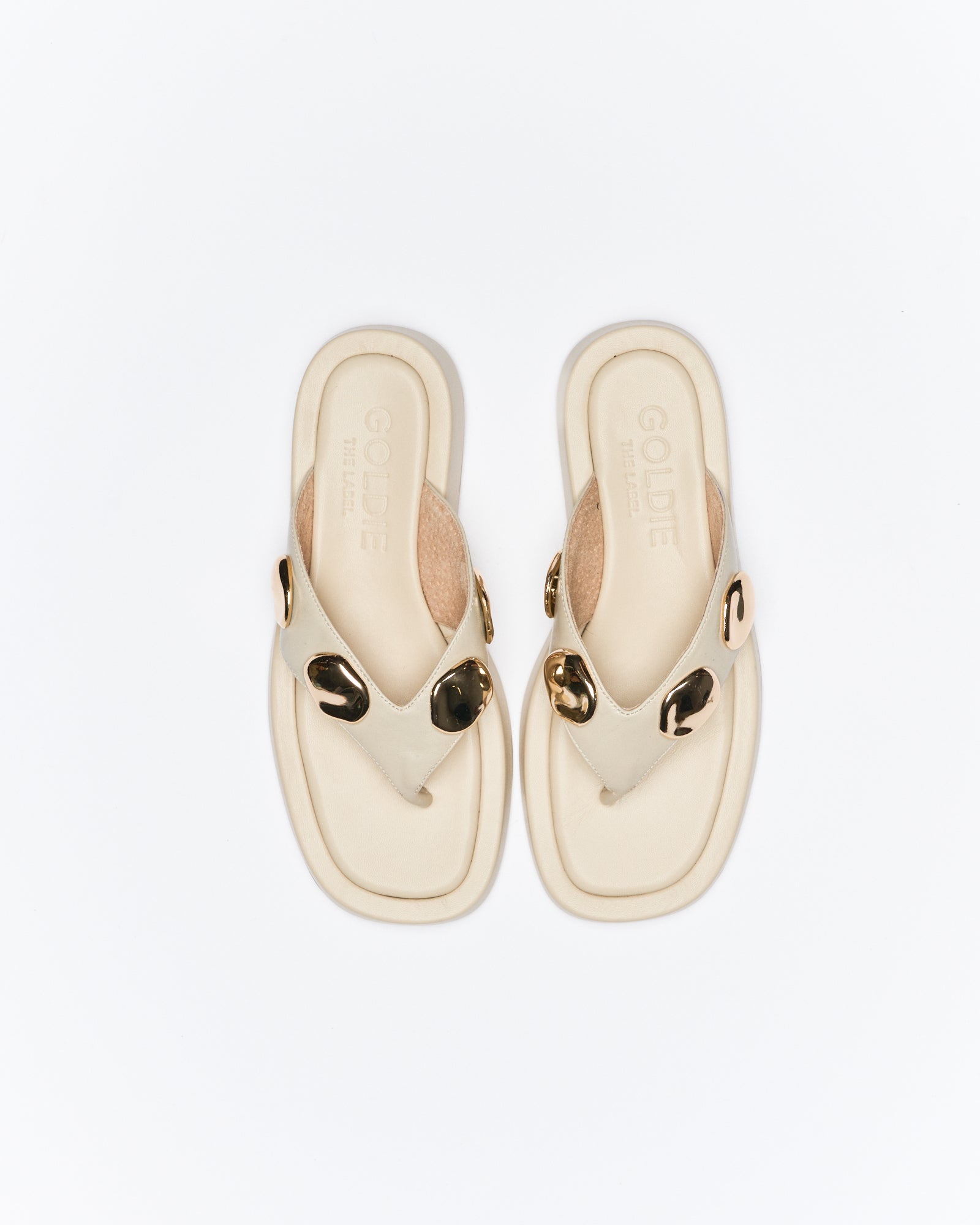 Boston Leather Slide - Vanilla