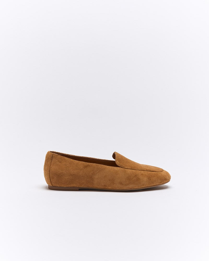 Drew Leather Loafer - Tan Suede