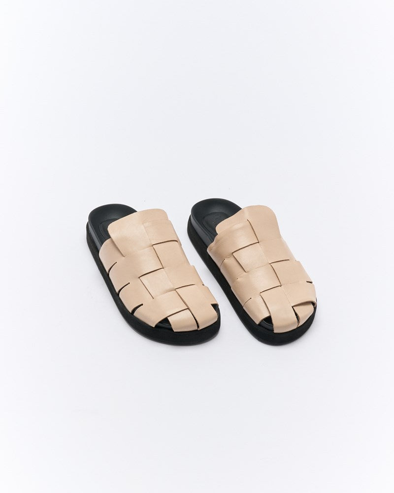 Dune Leather Mule - Oyster