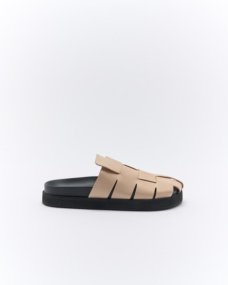 Dune Leather Mule - Oyster