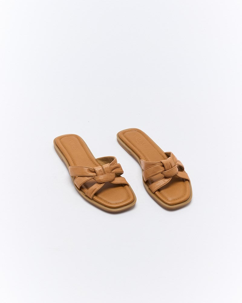 Eden Leather Slide - Coconut Tan