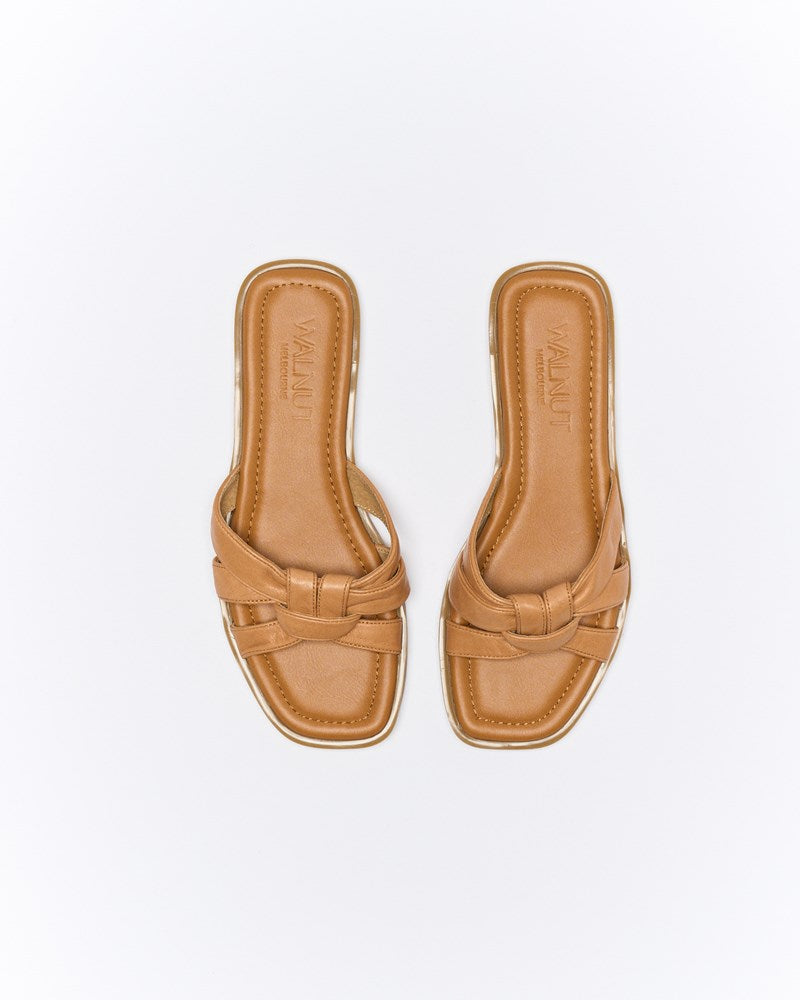 Eden Leather Slide - Coconut Tan
