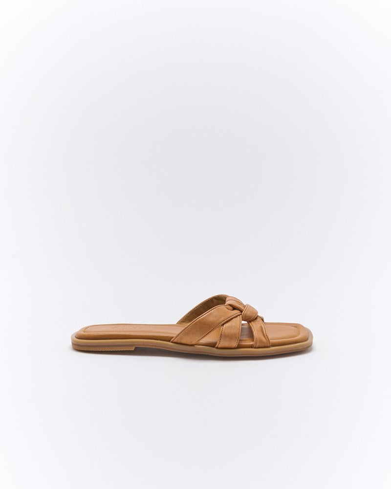 Eden Leather Slide - Coconut Tan