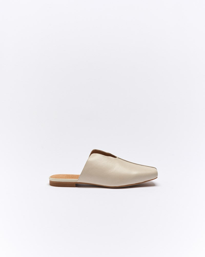 Estelle Leather Mule - Vanilla