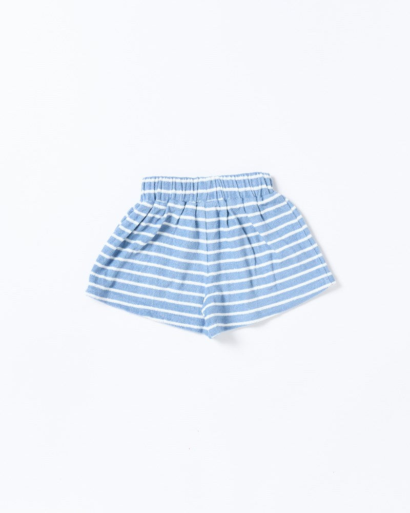 Huey Short - Terry Stripe Blue
