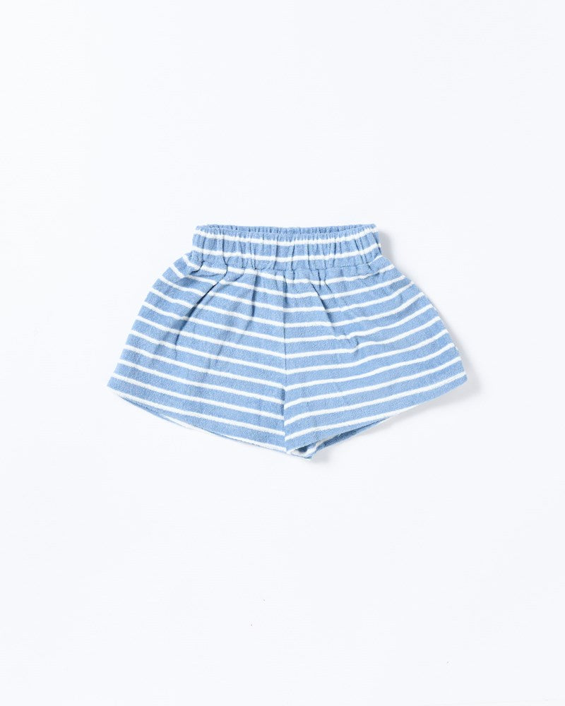 Huey Short - Terry Stripe Blue