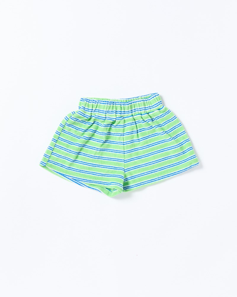 Huey Short - Terry Stripe Green
