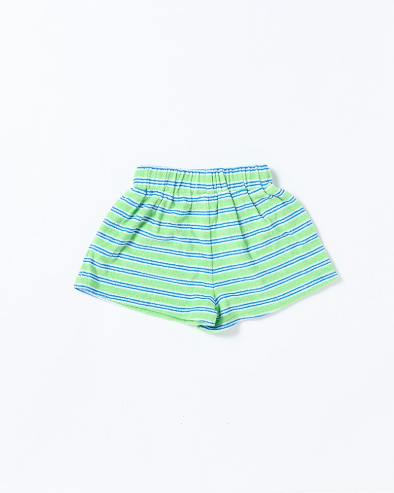 Huey Short - Terry Stripe Green