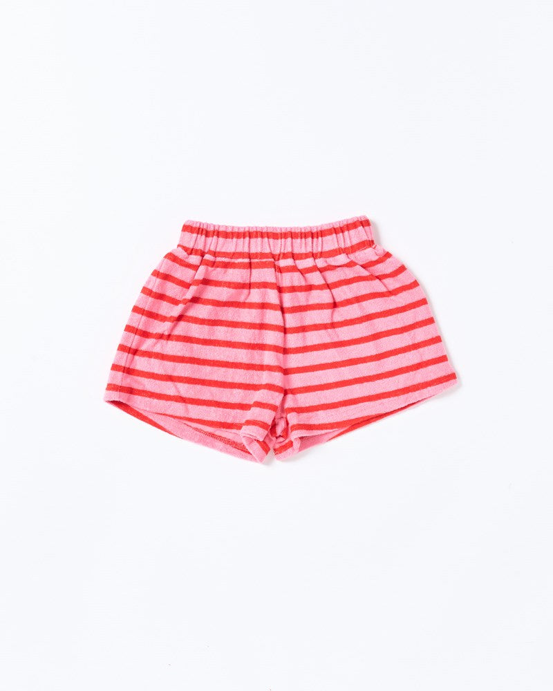 Huey Short - Terry Stripe Pink