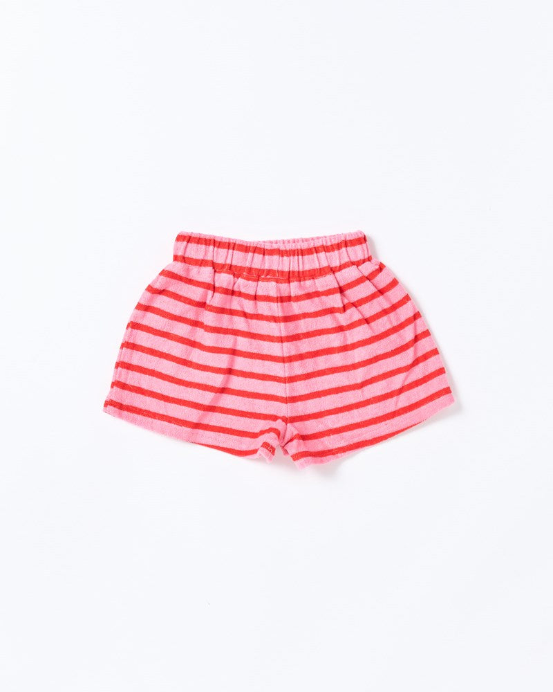 Huey Short - Terry Stripe Pink