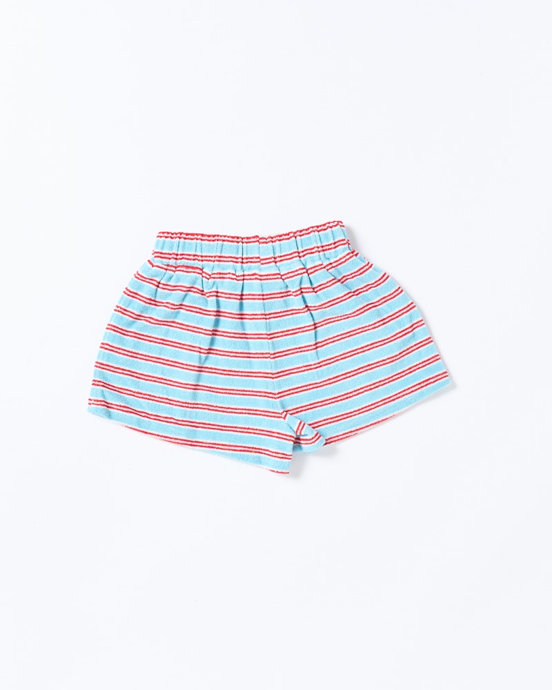 Huey Short - Terry Stripe Red