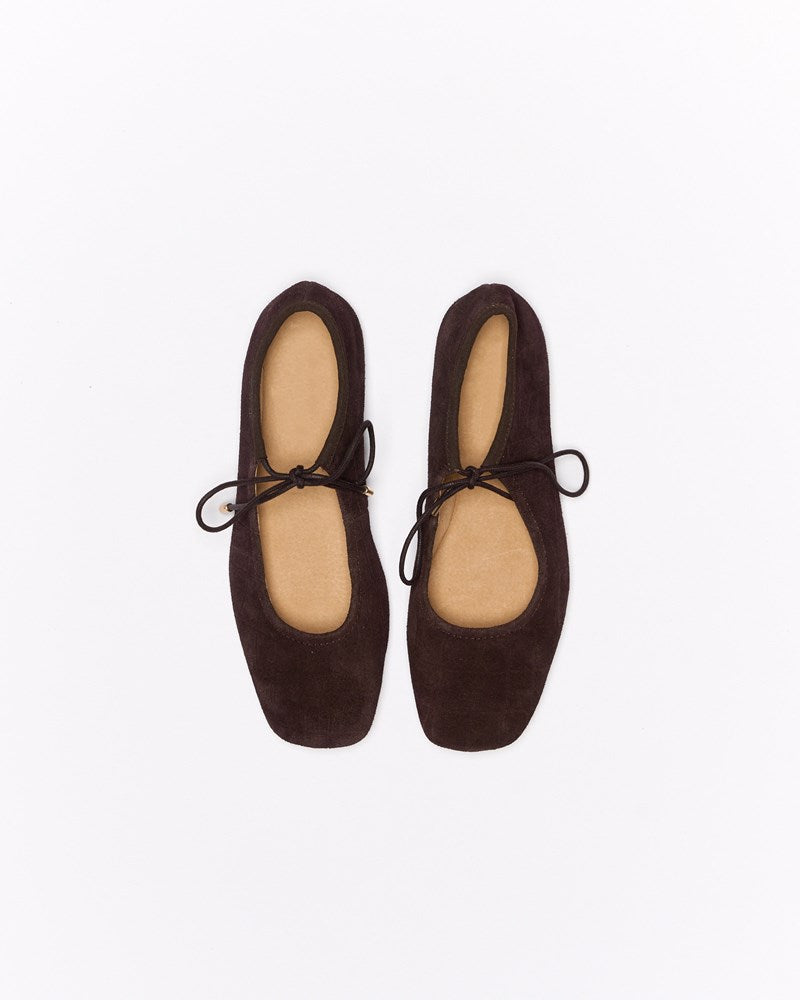 Ingrid Leather Ballet - Chocolate Croc