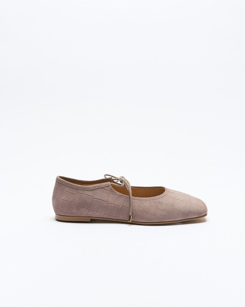 Ingrid Leather Ballet - Mauve Croc
