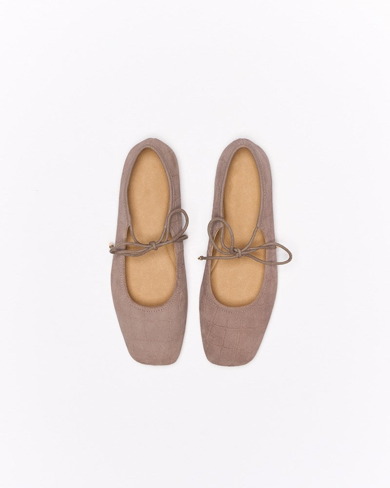 Ingrid Leather Ballet - Mauve Croc