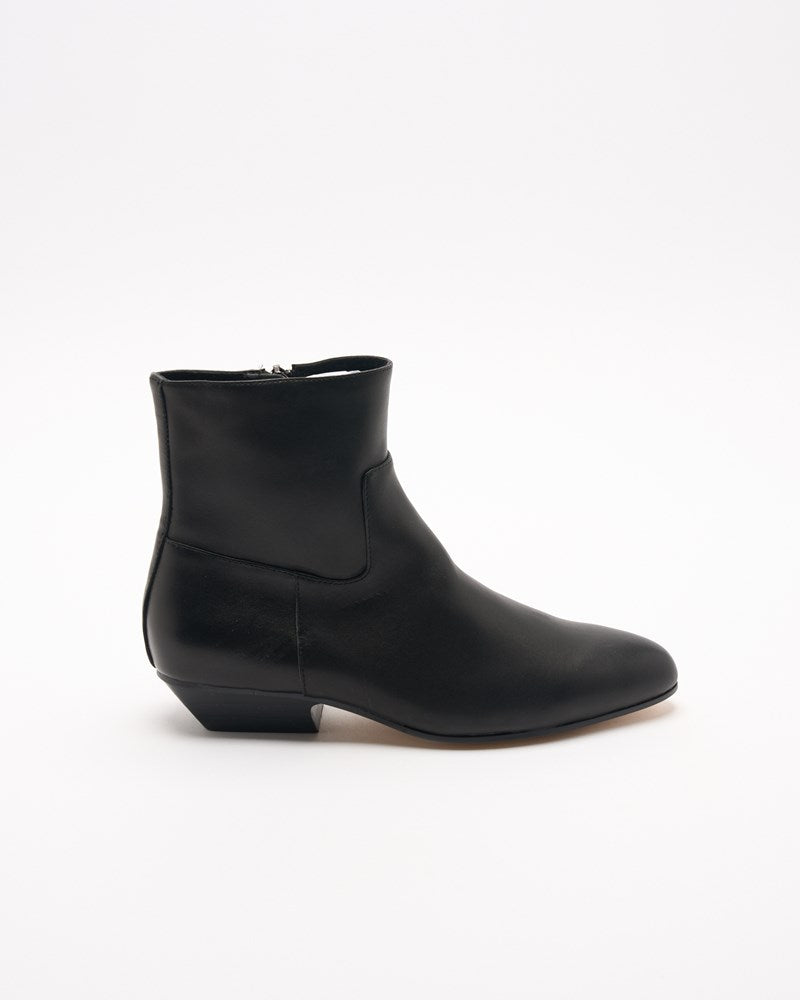 Iris Leather Boot - Black