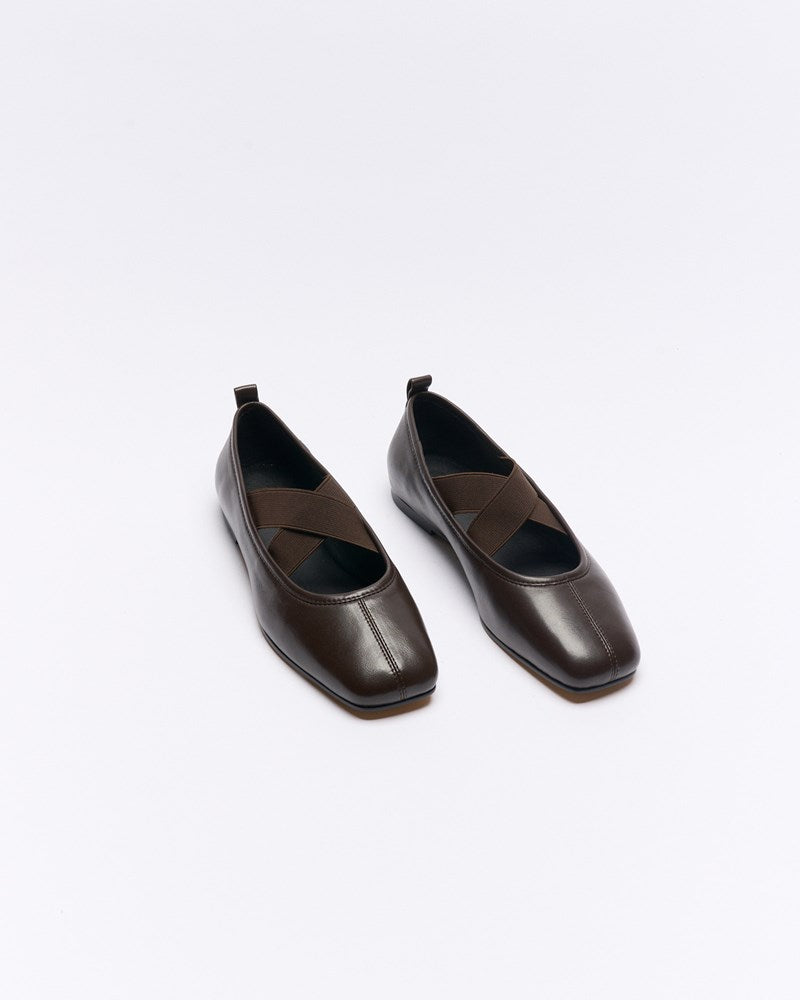 Iva Leather Ballet - Chocolate