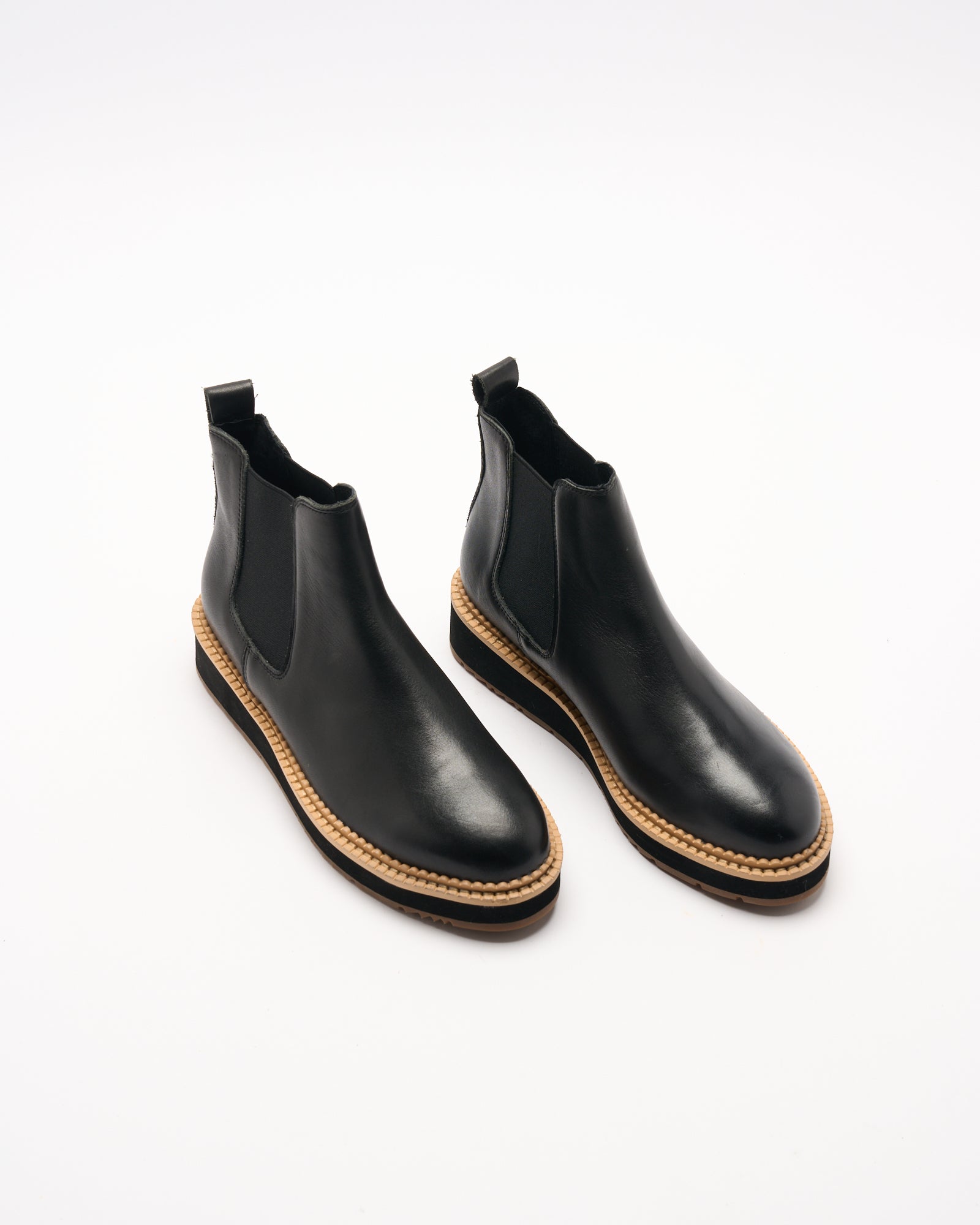 Jade Leather Boot - Black Scallop