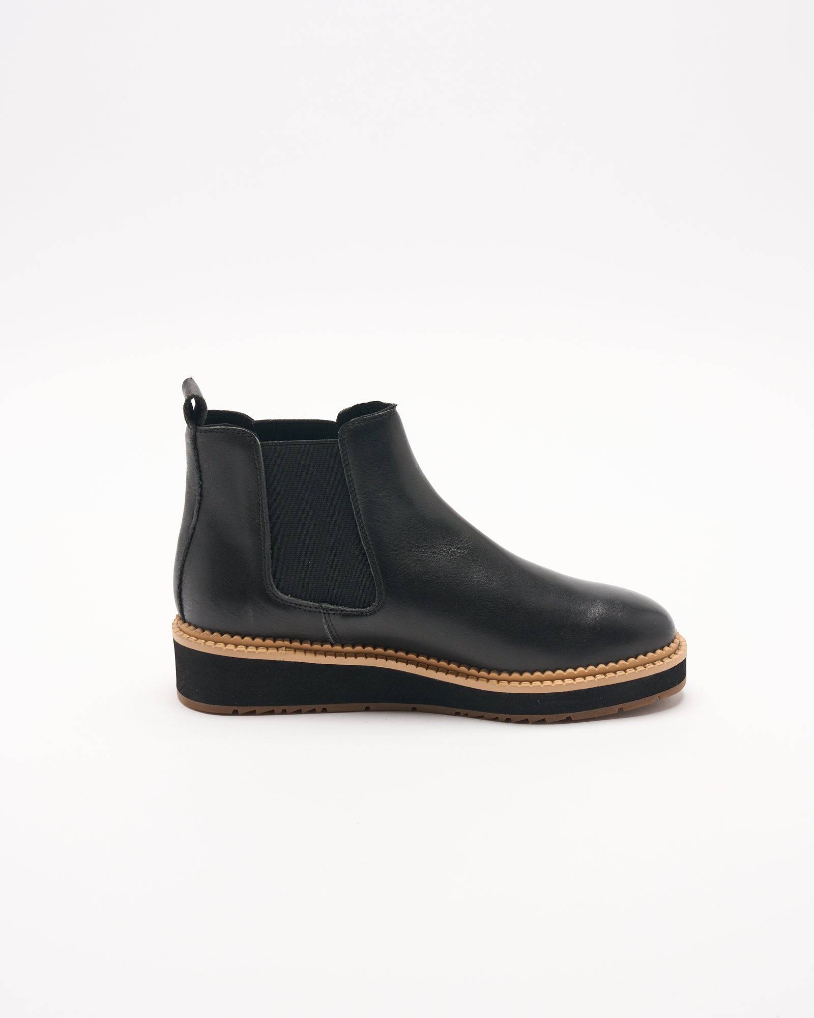 Jade Leather Boot - Black Scallop