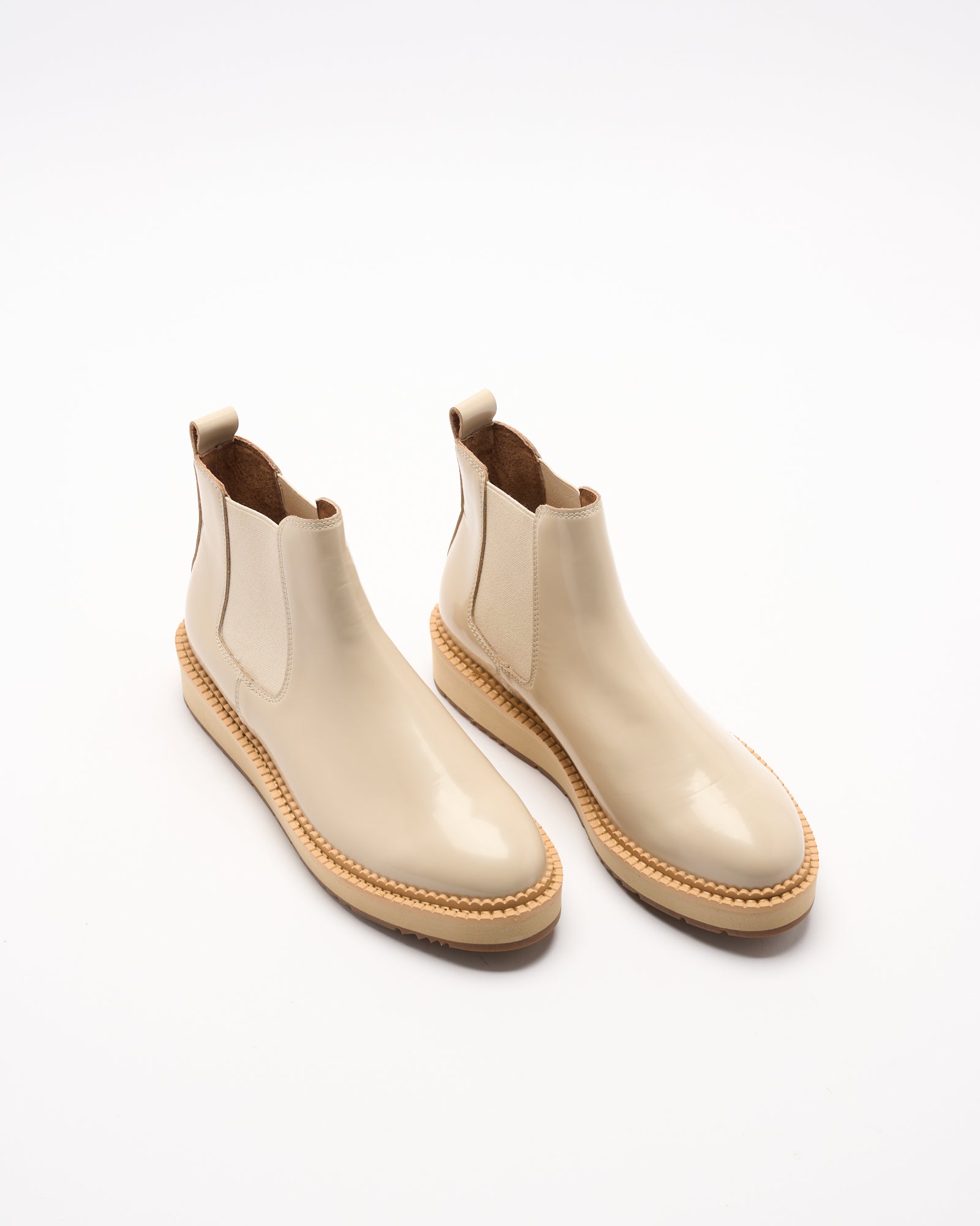 Jade Leather Boot - Vanilla Shine