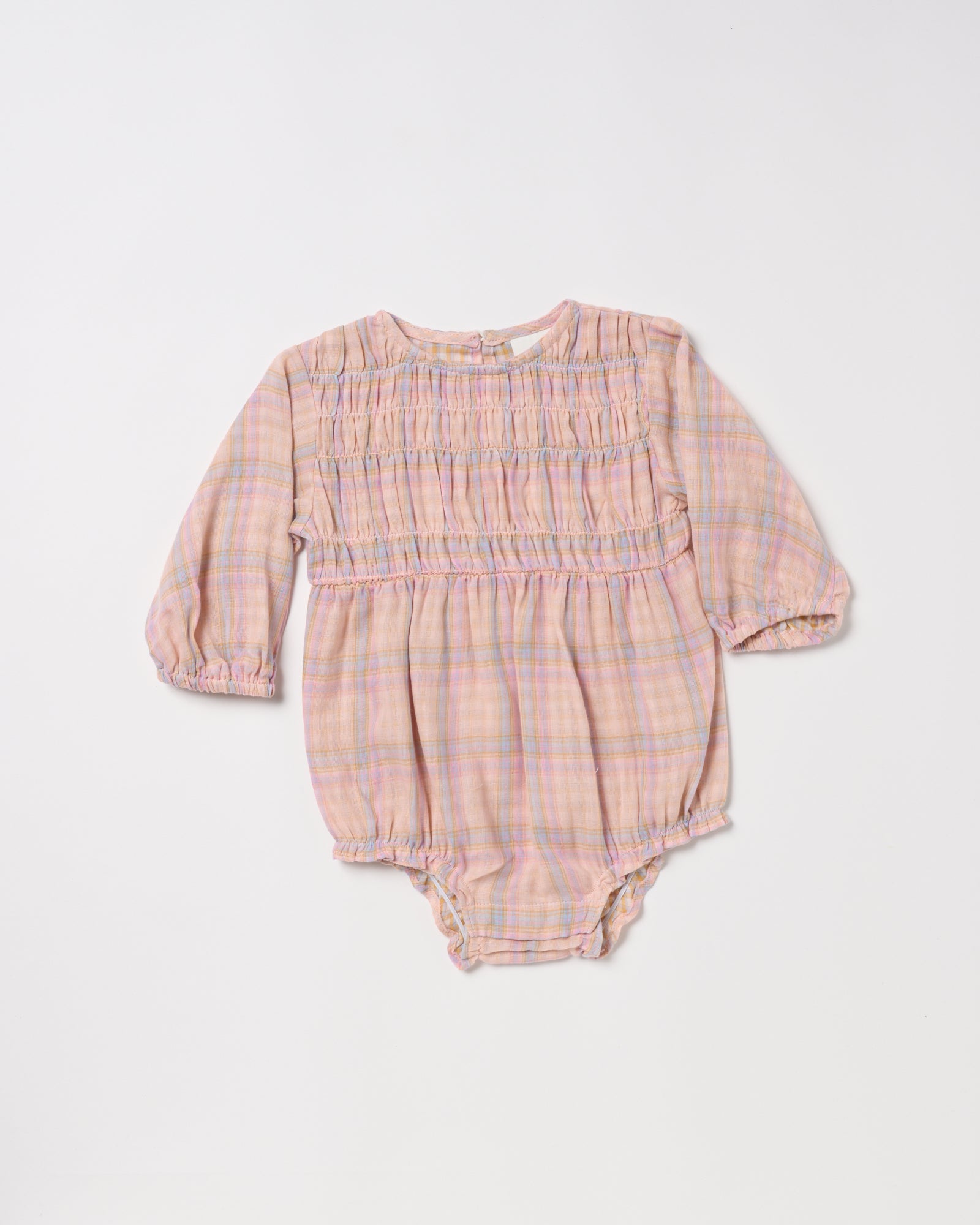 Bluebird Romper - Pink Check