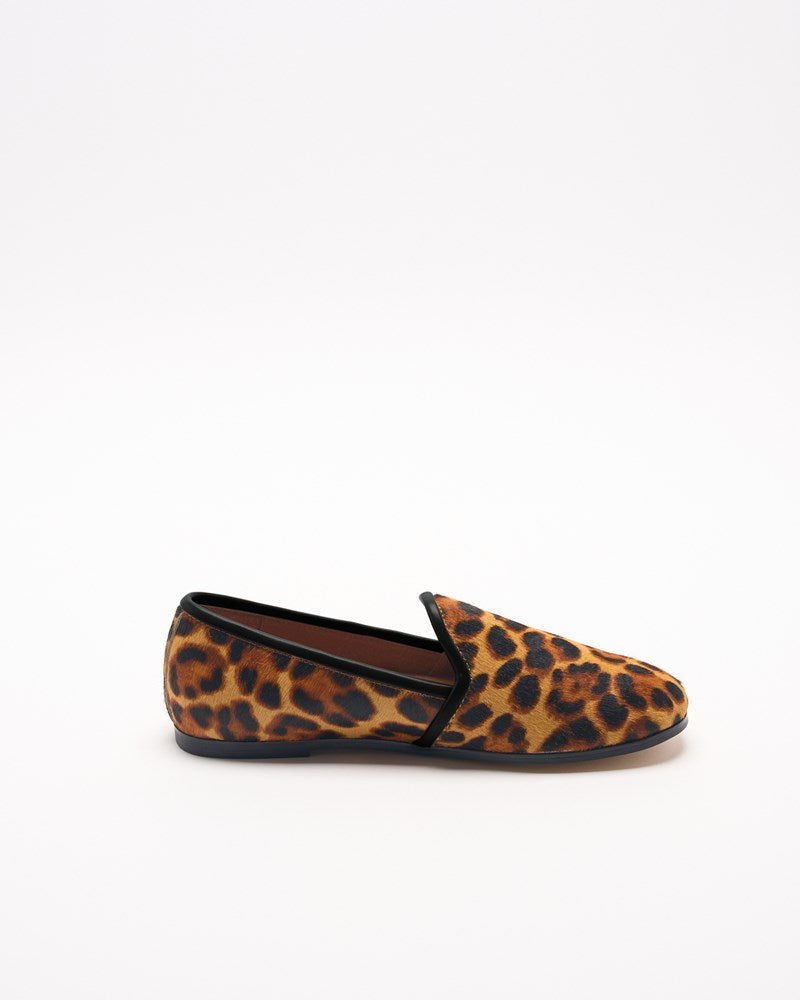 Lulu Leather Loafer - Tan Leopard