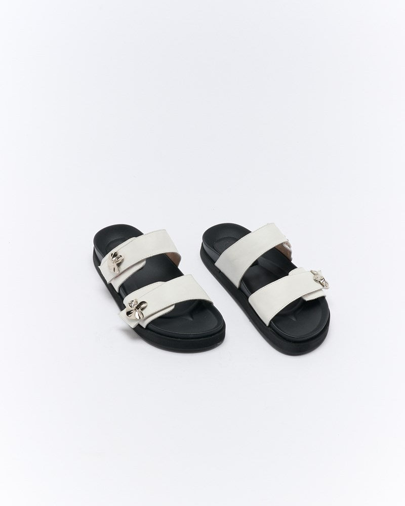 Monroe Leather Slide - Off White
