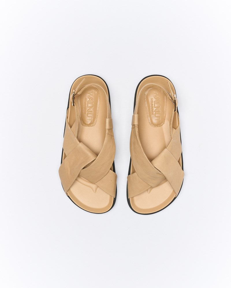 Mya Leather Sandal - Biscuit