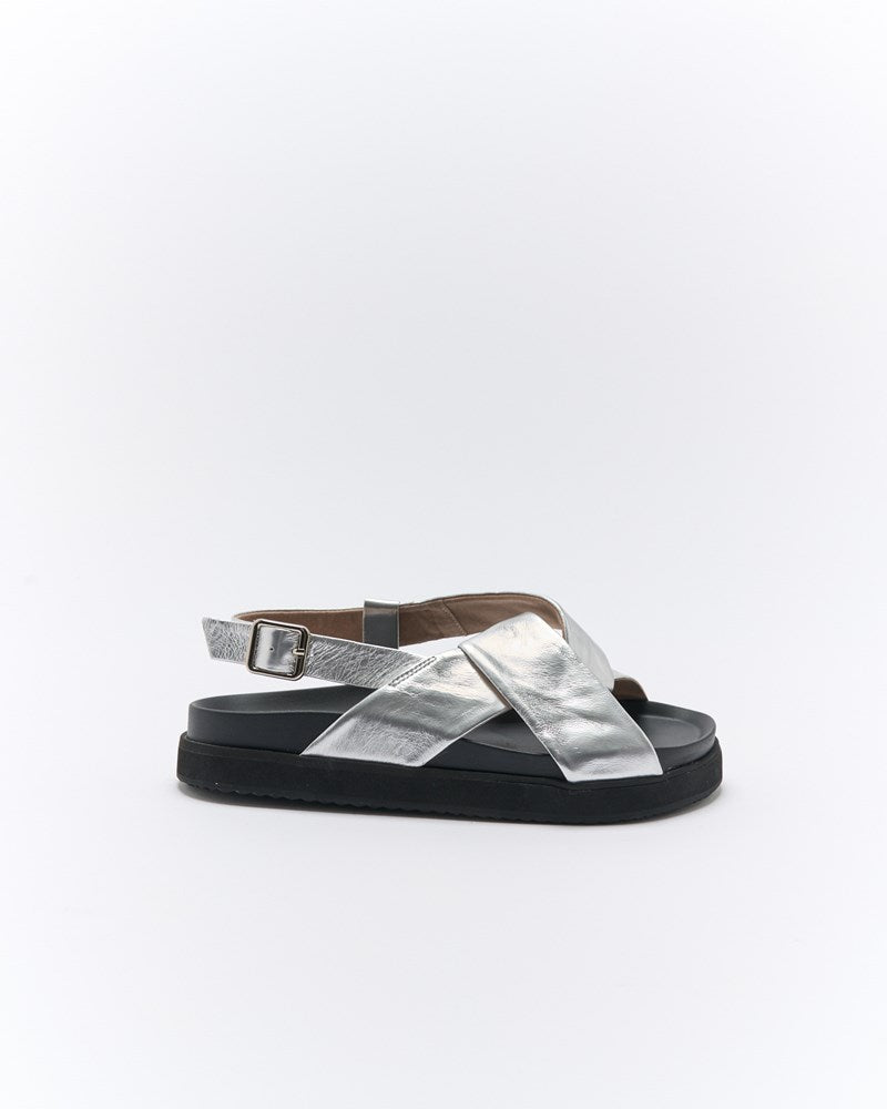 Mya Leather Sandal - Silver